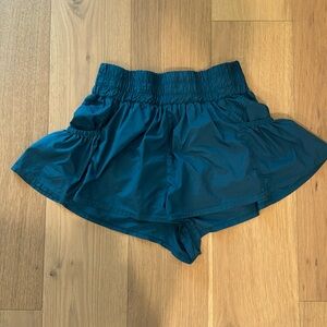 FREE PEOPLE MOVEMENT Get Your Flirt On Shorts in Deep Water Turquoise Color